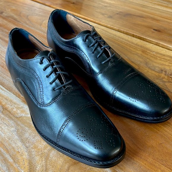 Johnston & Murphy Danridge Cap Toe Oxfords (Black) main image 4